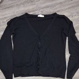 Forever 21 Black Button-Up Cardigan